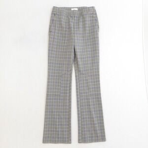 Anthropologie Womens Knit Hiking Bootcut Pants Houndstooth Plaid MT Medium Tall